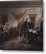 The Declaration Of Independence, July 4, 1776 Metal Print