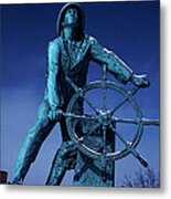 The Fisherman Statue Gloucester Metal Print