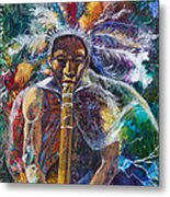 The Flute Player Metal Print