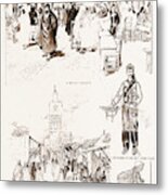 The French Occupation Of Tunis Native Character Sketches Metal Print