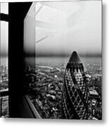 The Gherkin And The City Looking East Metal Print