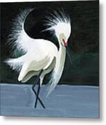 The Great Egret By Clarissa Wang Metal Print