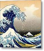 The Great Wave At Kanagawa Metal Print