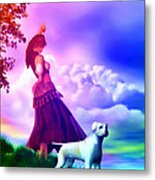 The Gypsy And Her Dog Gypsy Metal Print
