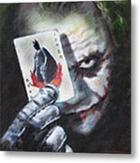 The Joker Heath Ledger Metal Print