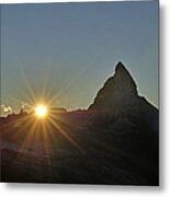 The Matterhorn At Sunset Switzerland Metal Print