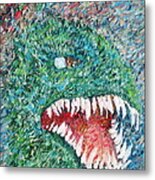 The Might That Came Upon The Earth To Bless - Godzilla Portrait Metal Print