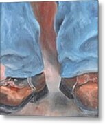 The Musician's Shoes Metal Print