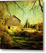The Old Barn With Texture Metal Print
