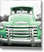The Old Green Chevy Pickup Truck Metal Print