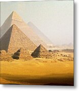 The Pyramids, Giza, Egypt Metal Print