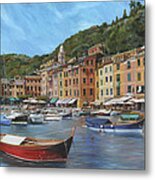 The Red Boat Metal Print