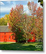 The Red Homestead Metal Print