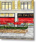 The Red Rooster Metal Print