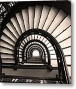 The Rookery Staircase In Sepia Tone Metal Print