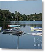 The Sailboats At Great Pond Metal Print