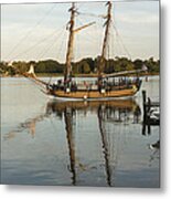 The Schooner Sultana At Chestertown Maryland Metal Print