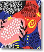 The Seamless Colorful Pattern With Metal Print
