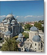 The Sehzade Mosque In Istanbul,turkey Metal Print