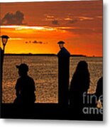 The Silhouette And Shadows Of Happiness Metal Print