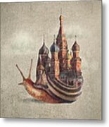 The Snail's Daydream Metal Print