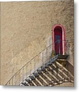 The Staircase To The Red Door Metal Print