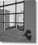 The Studio Window Metal Print