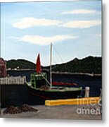 The Tekakwitha - Black Schooner Metal Print