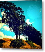 The Textured Trees Metal Print