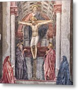 The Trinity By Masaccio Metal Print