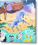 The Unicorn Song In Paint Metal Print
