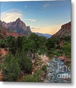 The Watchman At Zion National Park Metal Print