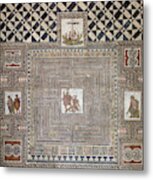 Theseus Mosaic, 4th Century Metal Print