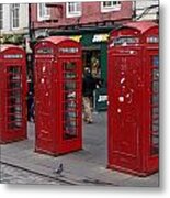 Those Red Telephone Booths Metal Print