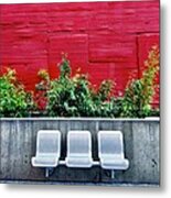 Three Chairs Metal Print