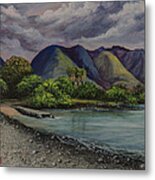 Three Palms At Olowalu Metal Print