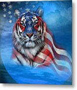 Tiger Flag Metal Print