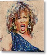 Tina Turner Portrait You Are The Best 1 Metal Print