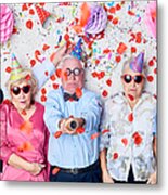 Tired Seniors After Christmas Party Metal Print