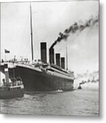 Titanic Ready For Her Maiden Voyage Metal Print
