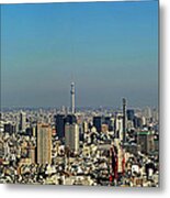 Tokyo Panorama View Of Modern Metal Print