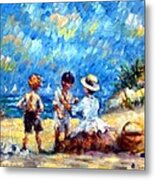 Tom Steve With Gerry At The Beach Metal Print