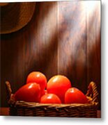 Tomatoes At An Old Farm Stand Metal Print