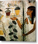 Tomb Painting Of Banquet Scene Metal Print