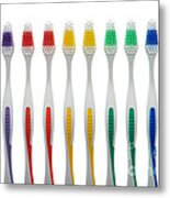 Toothbrushes Metal Print