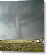 Tornado Truck Stop Metal Print