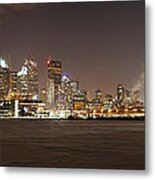 Toronto Harbour On A Winter's Night Metal Print