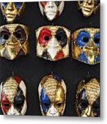 Traditional Venetian Masks Metal Print