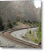 Train It Coming Around The Bend Metal Print