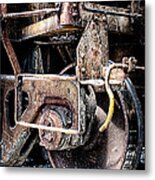Train Wheel Closeup Hdr Metal Print